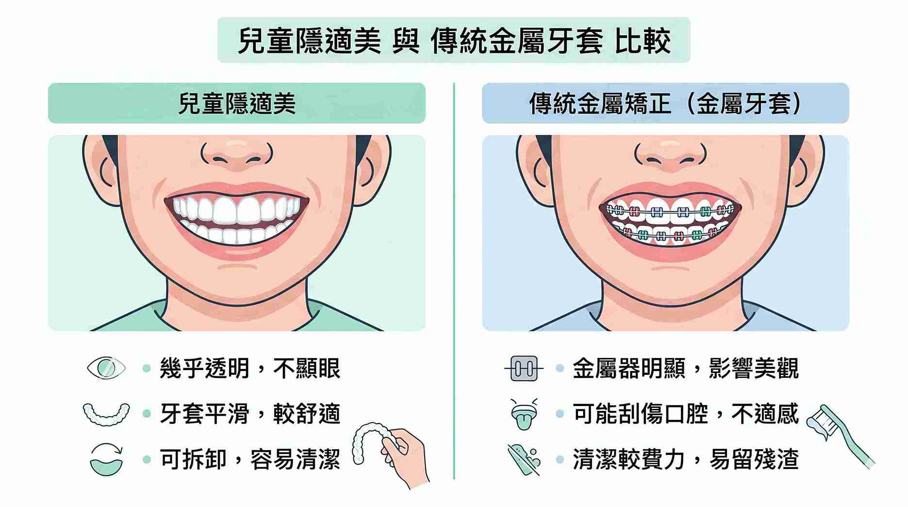 隱適美跟傳統矯正差在哪？